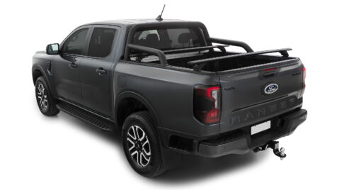 RHINO VORTEX RCH BLK 2 BAR ROOF RACK-RANGER TUB WINDOWS