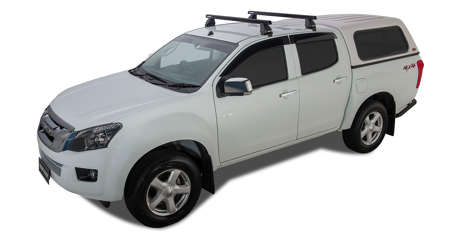 RHINO RACK HEAVY DUTY 2500 BLACK 2 BAR ROOF RACK - Image 2
