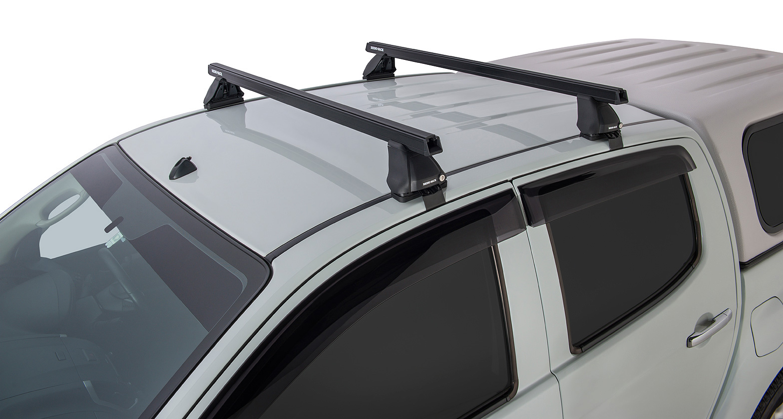 RHINO RACK HEAVY DUTY 2500 BLACK 2 BAR ROOF RACK - Image 4