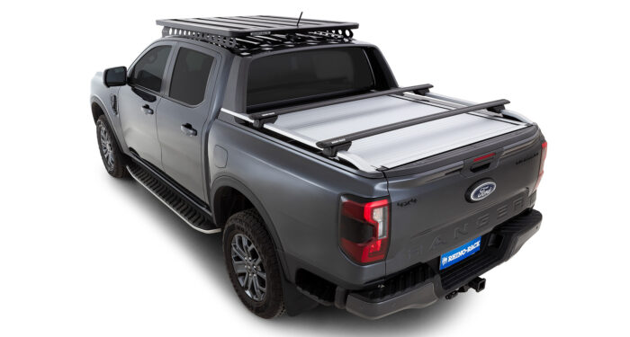 RHINO VORTEX RX BLK 2 BAR ROOF RACK- WLDTRAK GEN2 TUB RAILS