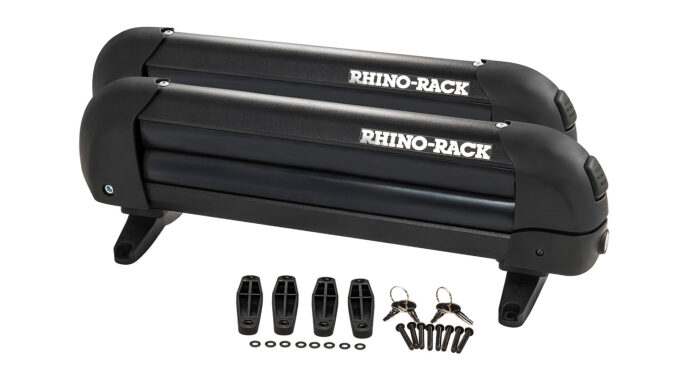 RHINO RACK SNOWBOARD CARRIER - 3 SKIS OR 2 SNOWBOARDS