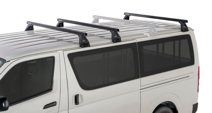 RHINO RACK HEAVY DUTY RL150 BLACK 3 BAR ROOF RACK - Image 2