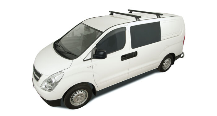 HEAVY DUTY RLTF TRACKMOUNT BLACK 2 BAR ROOF RACK - Image 2