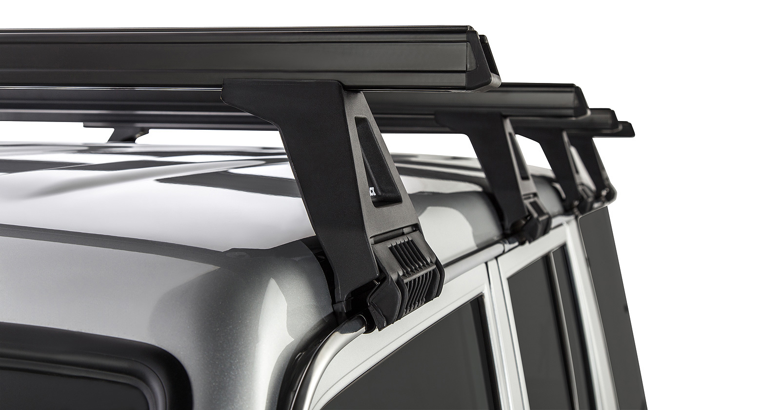 RHINO RACK HEAVY DUTY RL150 BLACK 4 BAR ROOF RACK - Image 4