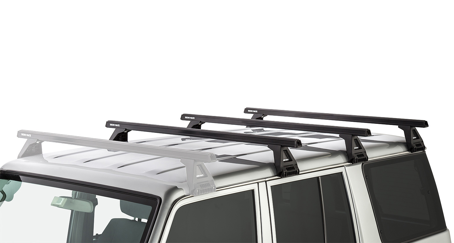 RHINO RACK HEAVY DUTY RL150 BLACK 3 BAR ROOF RACK - Image 2