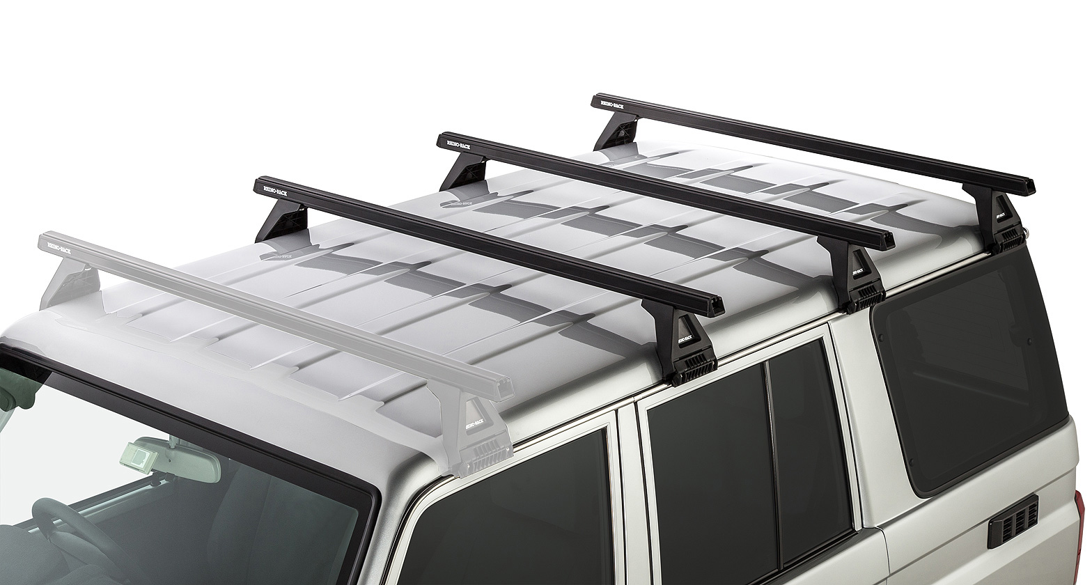 RHINO RACK HEAVY DUTY RL150 BLACK 3 BAR ROOF RACK - Image 3