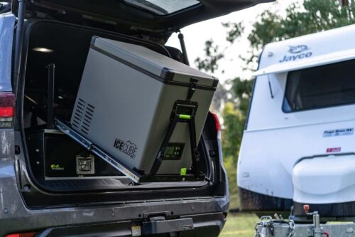 IRONMAN 4X4 FRIDGE SLIDE- 30-50L - TILT (INC. 4 STRAPS)