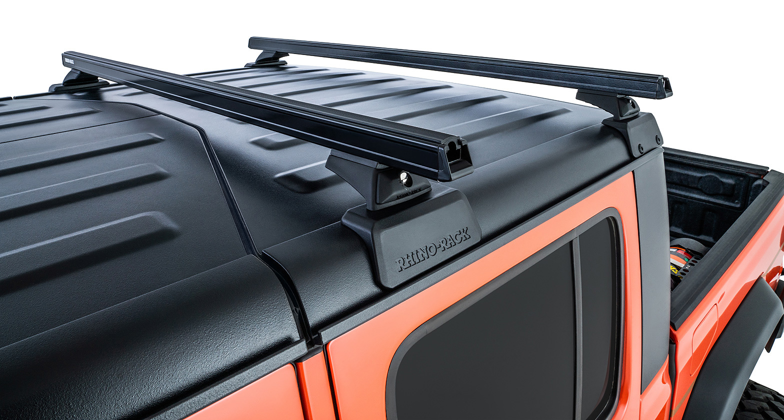 RHINO RACK HD BLACK 2 BAR BACKBONE ROOF RACK WITH RCL LEGS - Image 2