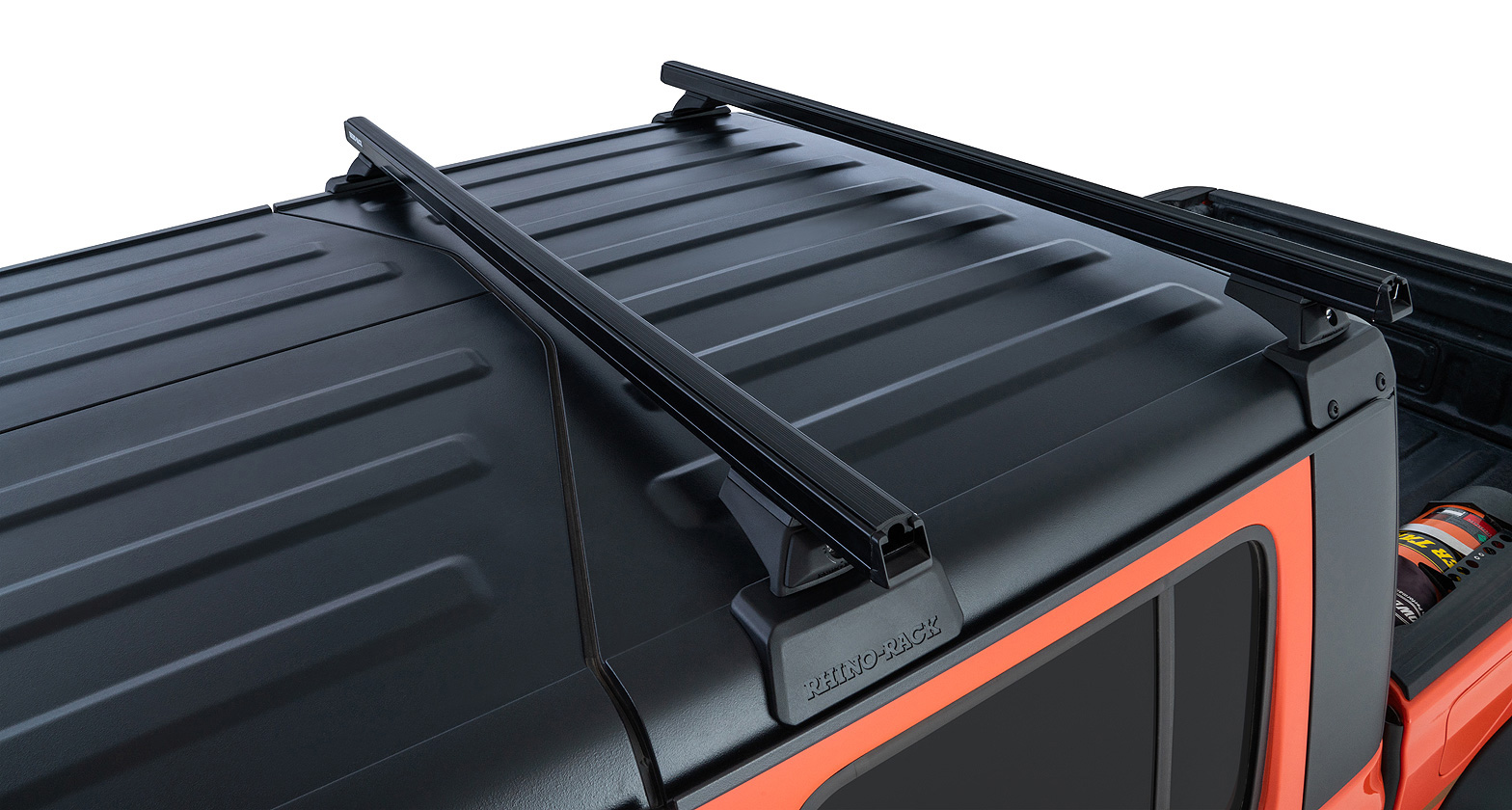 RHINO RACK HD BLACK 2 BAR BACKBONE ROOF RACK WITH RCL LEGS - Image 3