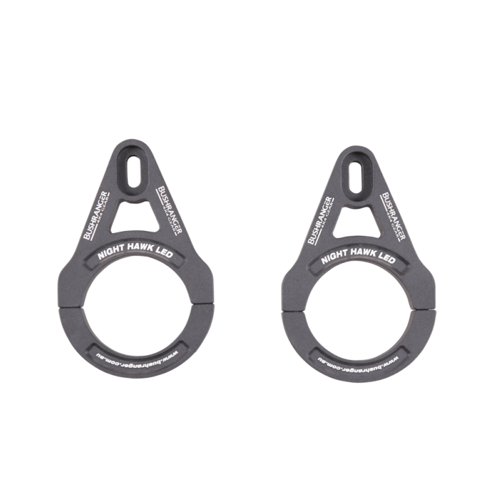BUSHRANGER 4X4 TUBE CLAMPS PAIR 49-51MM (2") BLACK EXTENDED