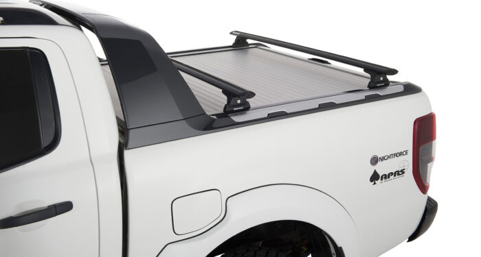 RHINO RACK VORTEX RLT600 BLK 2 BAR RACK WLTK ROLLER SHUTTER