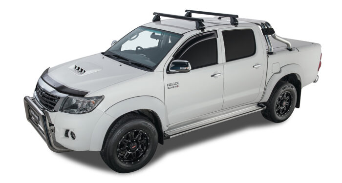 RHINO RACK HEAVY DUTY 2500 BLACK 2 BAR ROOF RACK