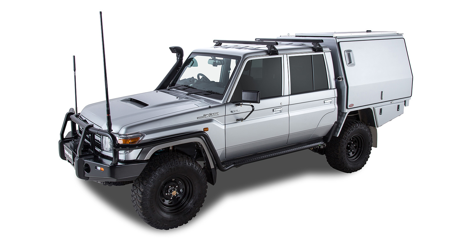 RHINO RACK HEAVY DUTY RL150 BLACK 2 BAR ROOF RACK - Image 2