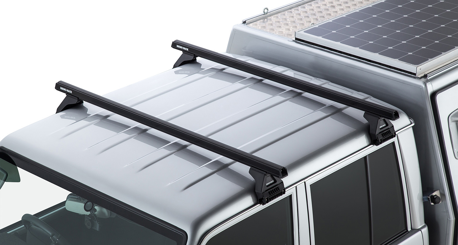 RHINO RACK HEAVY DUTY RL110 BLACK 2 BAR ROOF RACK - Image 4
