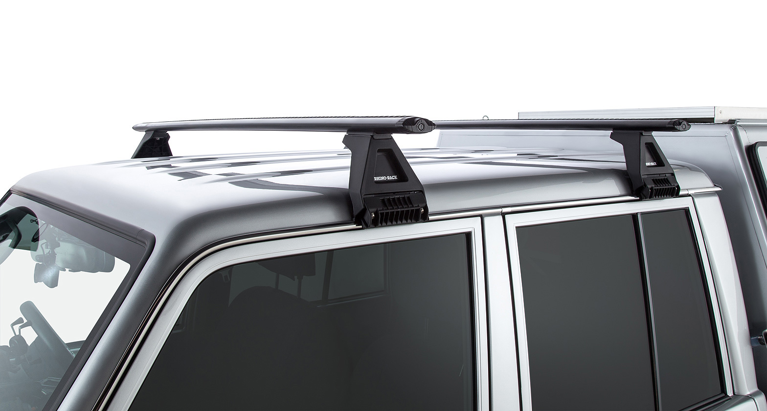 RHINO RACK VORTEX RL150 BLACK 2 BAR ROOF RACK - Image 2